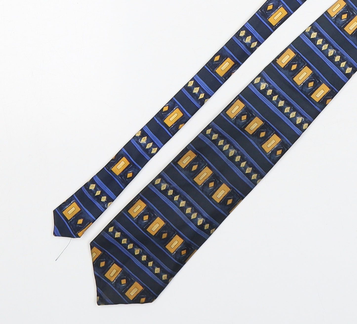 StBernard Mens Multicoloured Geometric Silk Pointed Tie One Size