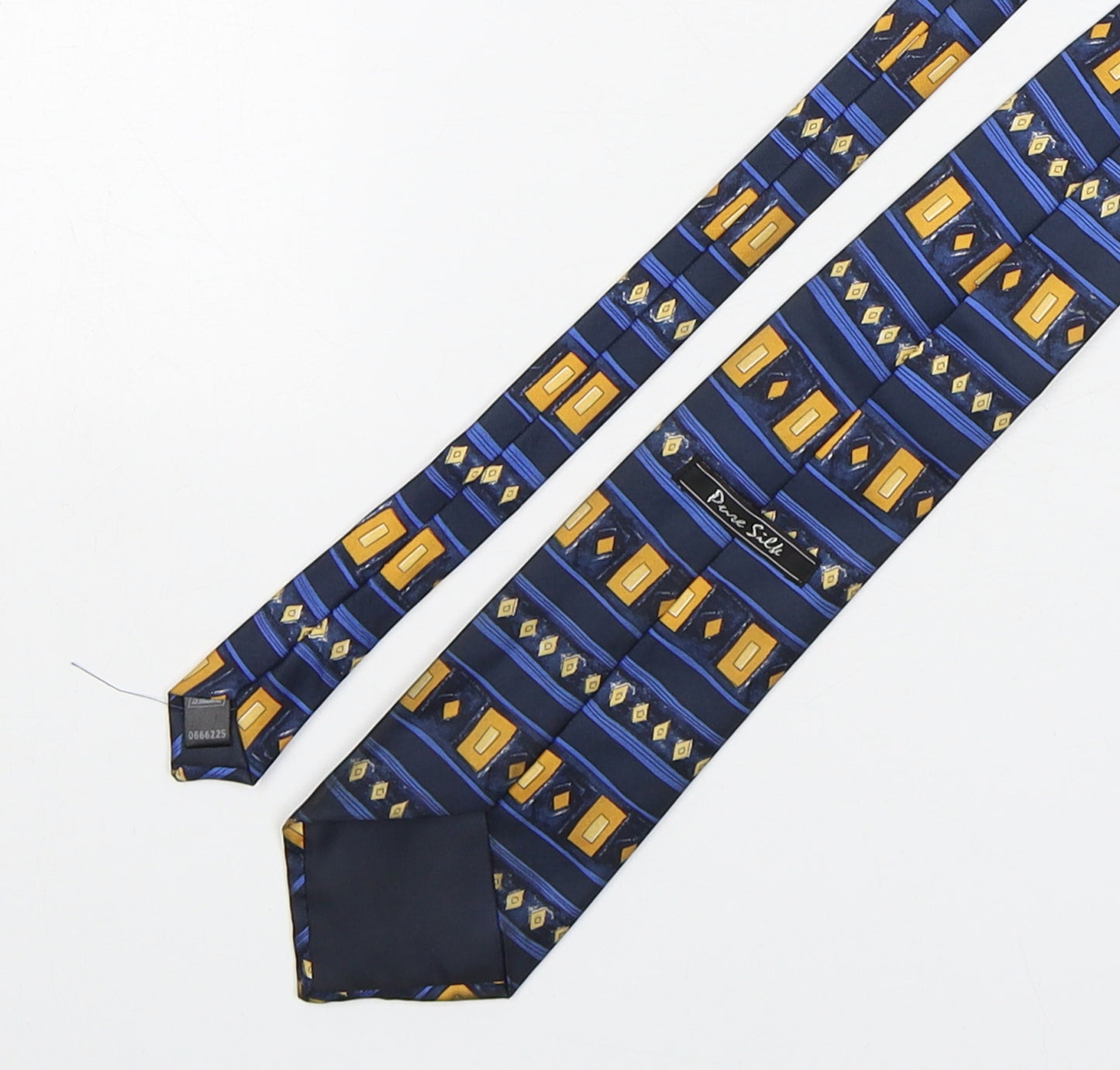 StBernard Mens Multicoloured Geometric Silk Pointed Tie One Size