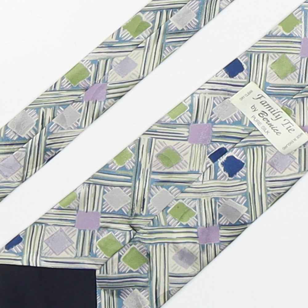 Bernice Mens Multicoloured Geometric Silk Pointed Tie One Size