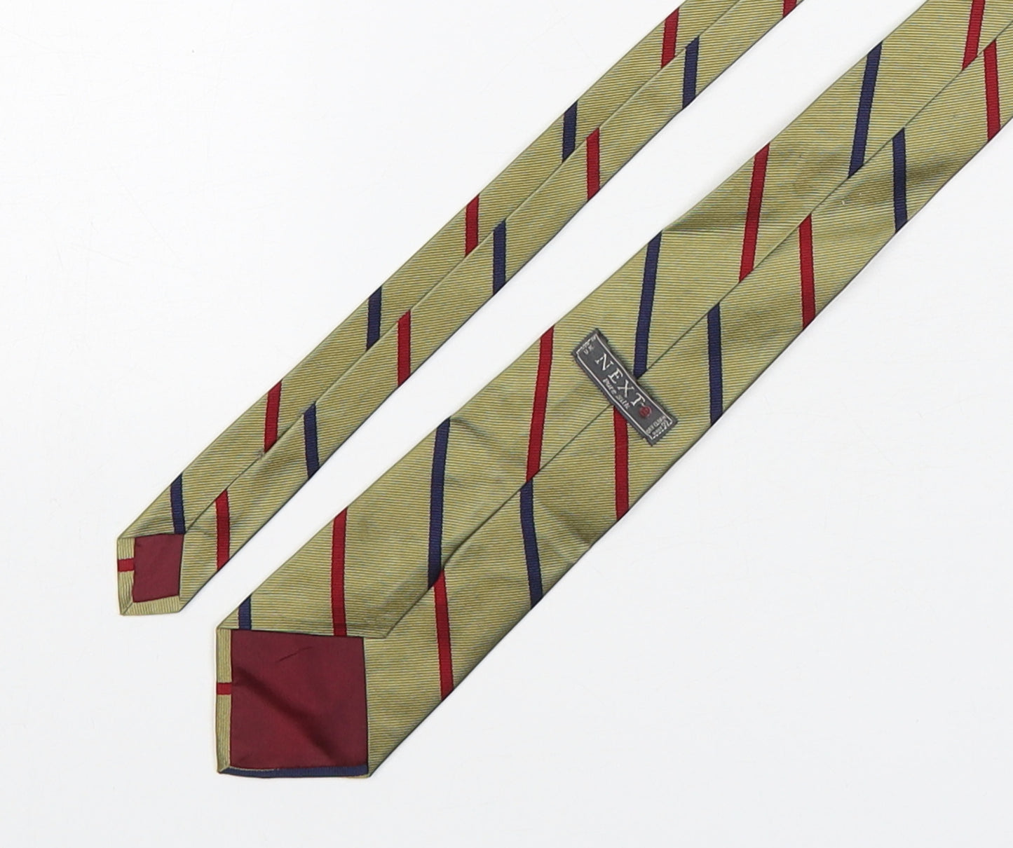 NEXT Mens Multicoloured Striped Silk Pointed Tie One Size