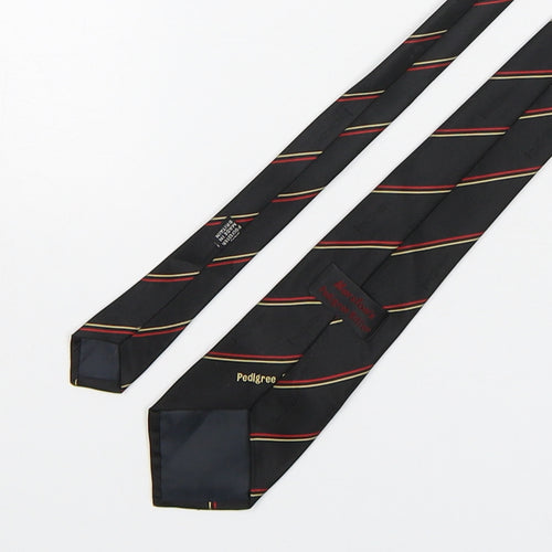 Marstons Mens Multicoloured Striped Polyester Pointed Tie One Size