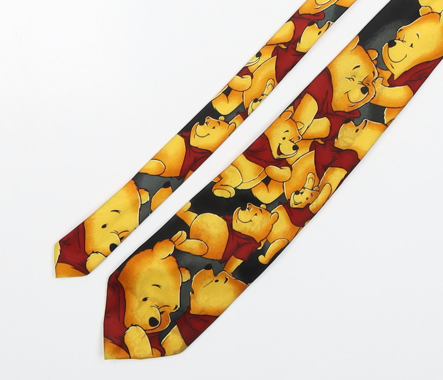 The Disney Store Mens Multicoloured Geometric Polyester Pointed Tie One Size - Winnie the Pooh