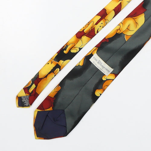 The Disney Store Mens Multicoloured Geometric Polyester Pointed Tie One Size - Winnie the Pooh