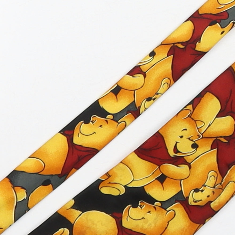 The Disney Store Mens Multicoloured Geometric Polyester Pointed Tie One Size - Winnie the Pooh
