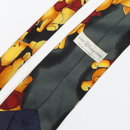 The Disney Store Mens Multicoloured Geometric Polyester Pointed Tie One Size - Winnie the Pooh