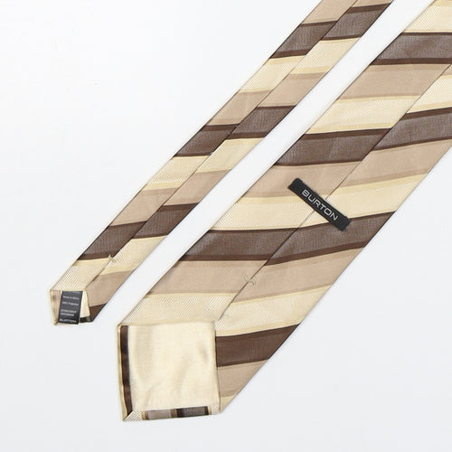 Burton  Mens Multicoloured Striped Polyester Pointed Tie One Size