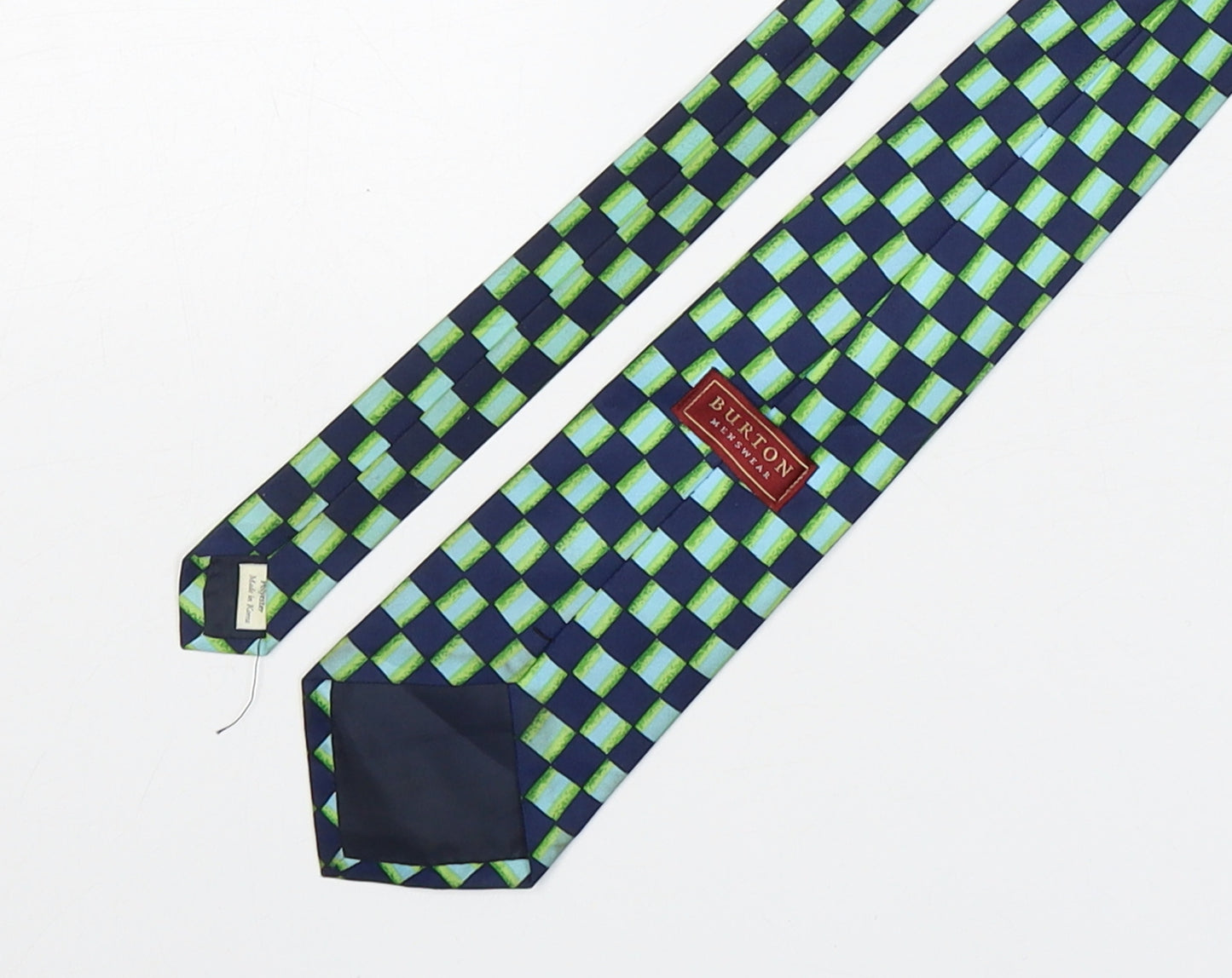Burton  Mens Multicoloured Plaids & Checks Polyester Pointed Tie One Size