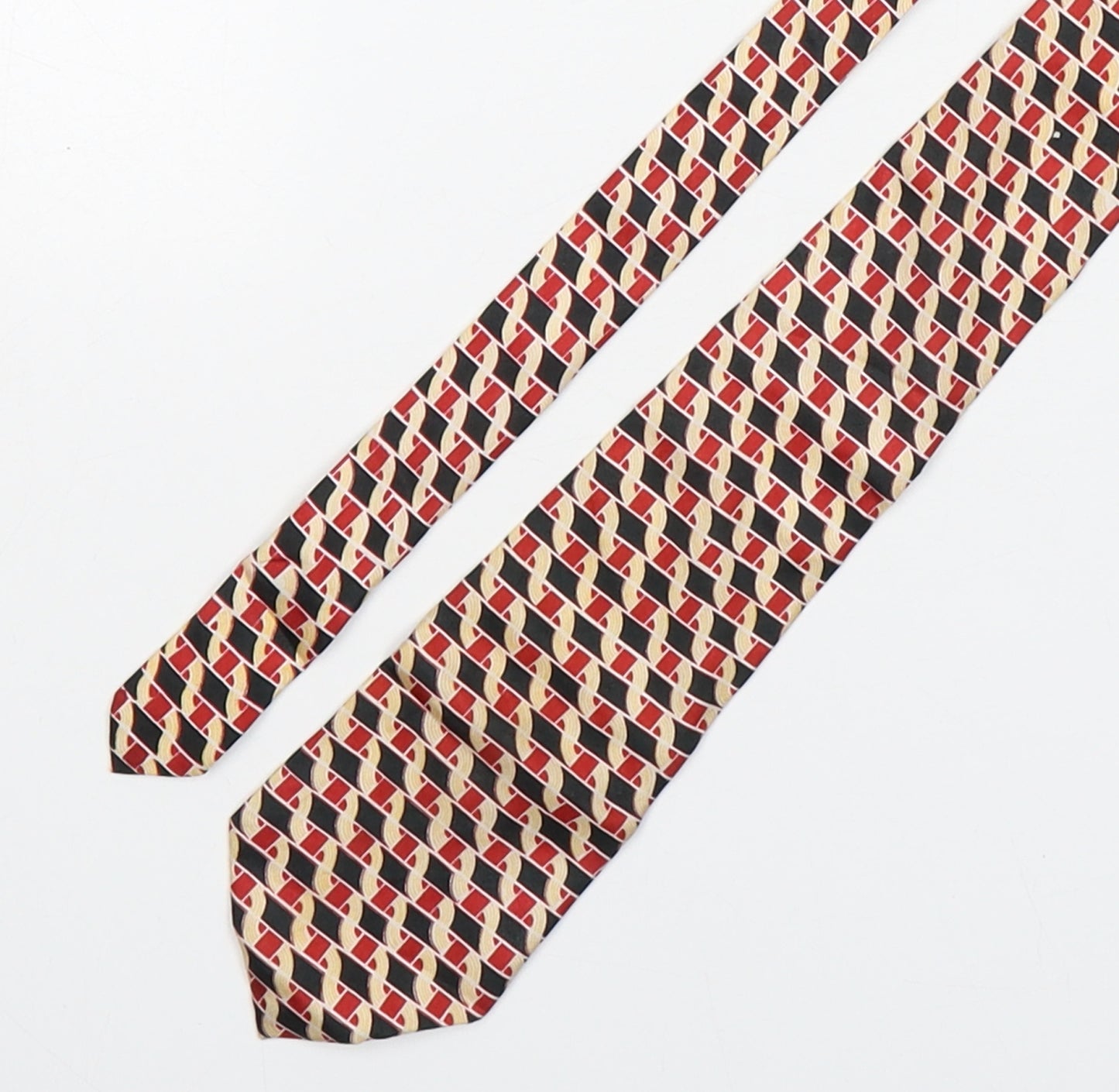 Pica Sador Mens Multicoloured Geometric Silk Pointed Tie One Size