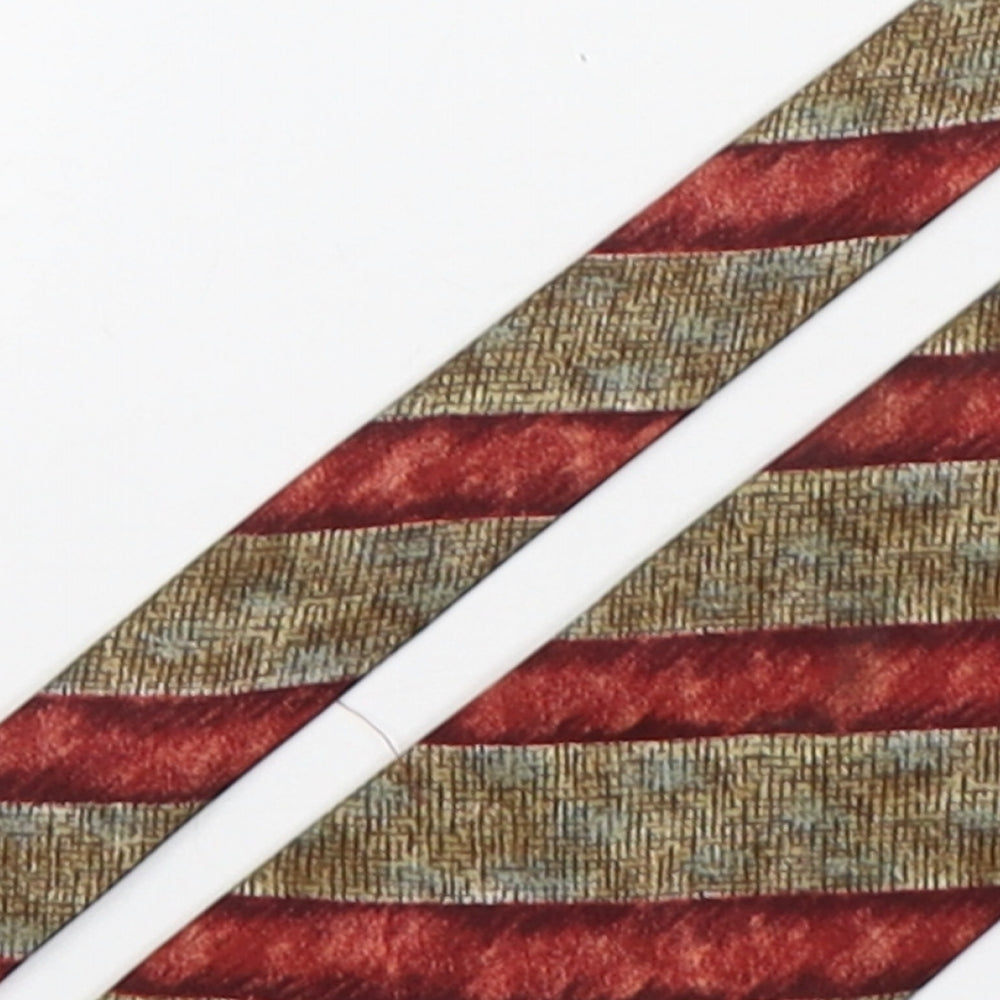 Marks and Spencer Mens Multicoloured Striped Silk Pointed Tie One Size