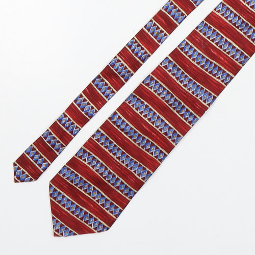 NEXT Mens Multicoloured Striped Silk Pointed Tie One Size