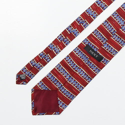 NEXT Mens Multicoloured Striped Silk Pointed Tie One Size