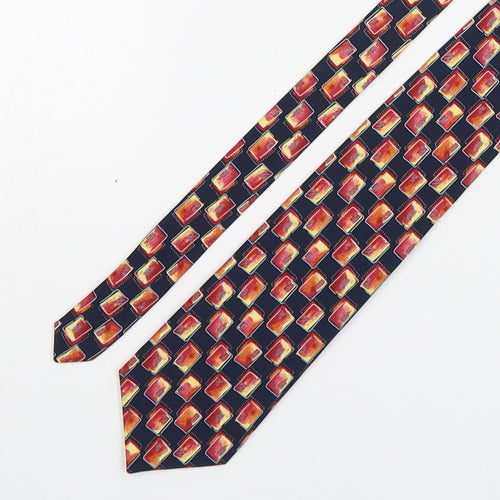 Marks and Spencer Mens Multicoloured Geometric Polyester Pointed Tie One Size