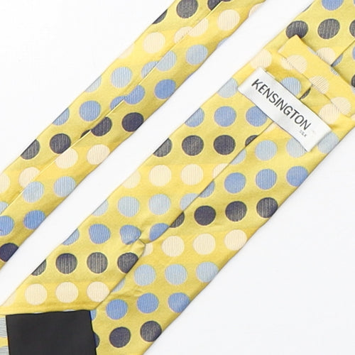 Kensington  Mens Multicoloured Polka Dot Silk Pointed Tie One Size
