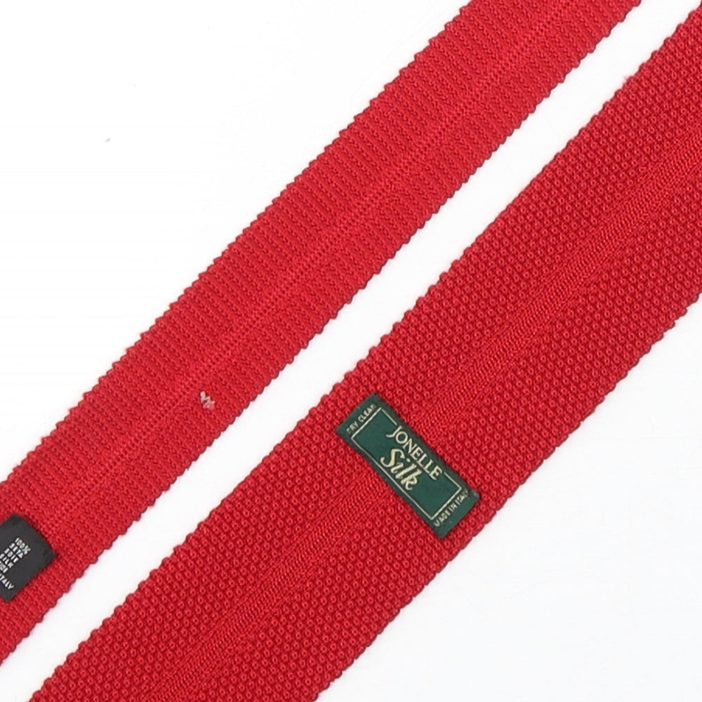 Jonelle  Mens Red  Silk Pointed Tie One Size