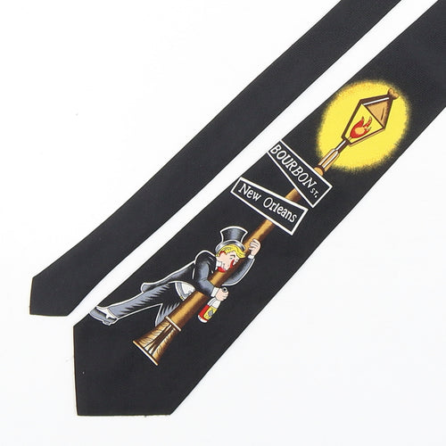 Brothers  Mens Multicoloured Geometric Polyester Pointed Tie One Size - New Orleans