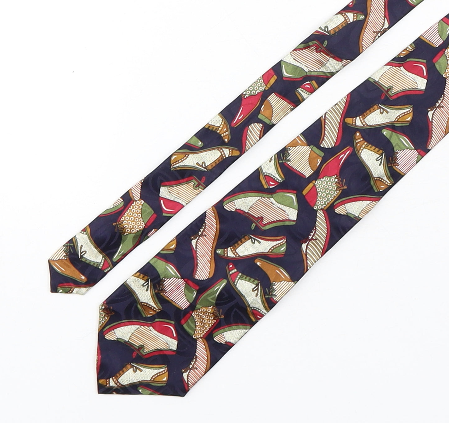 Charleston  Mens Multicoloured Geometric Silk Pointed Tie One Size - Shoes