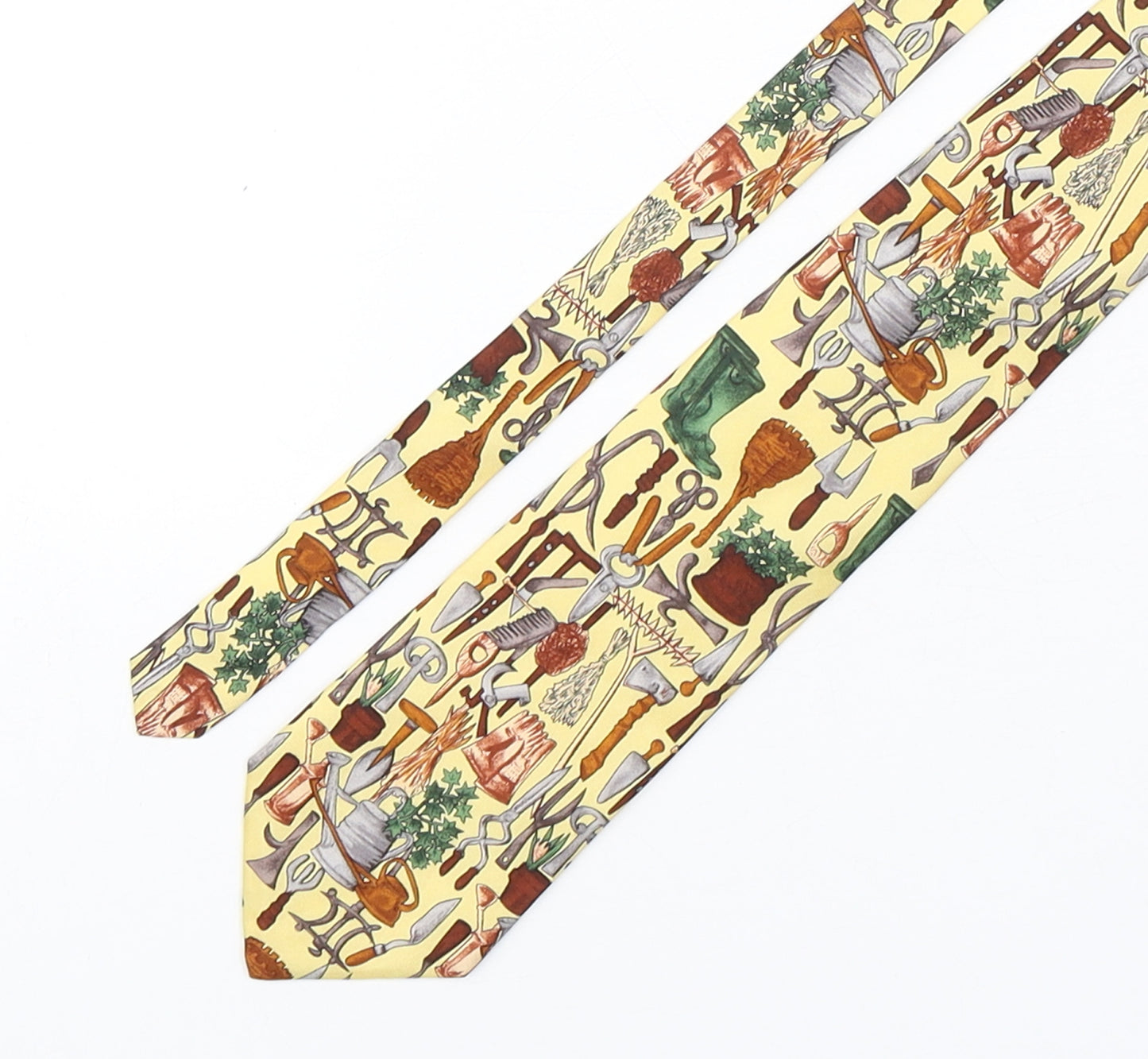 Alynn Mens Multicoloured Geometric Silk Pointed Tie One Size - Garden Shed