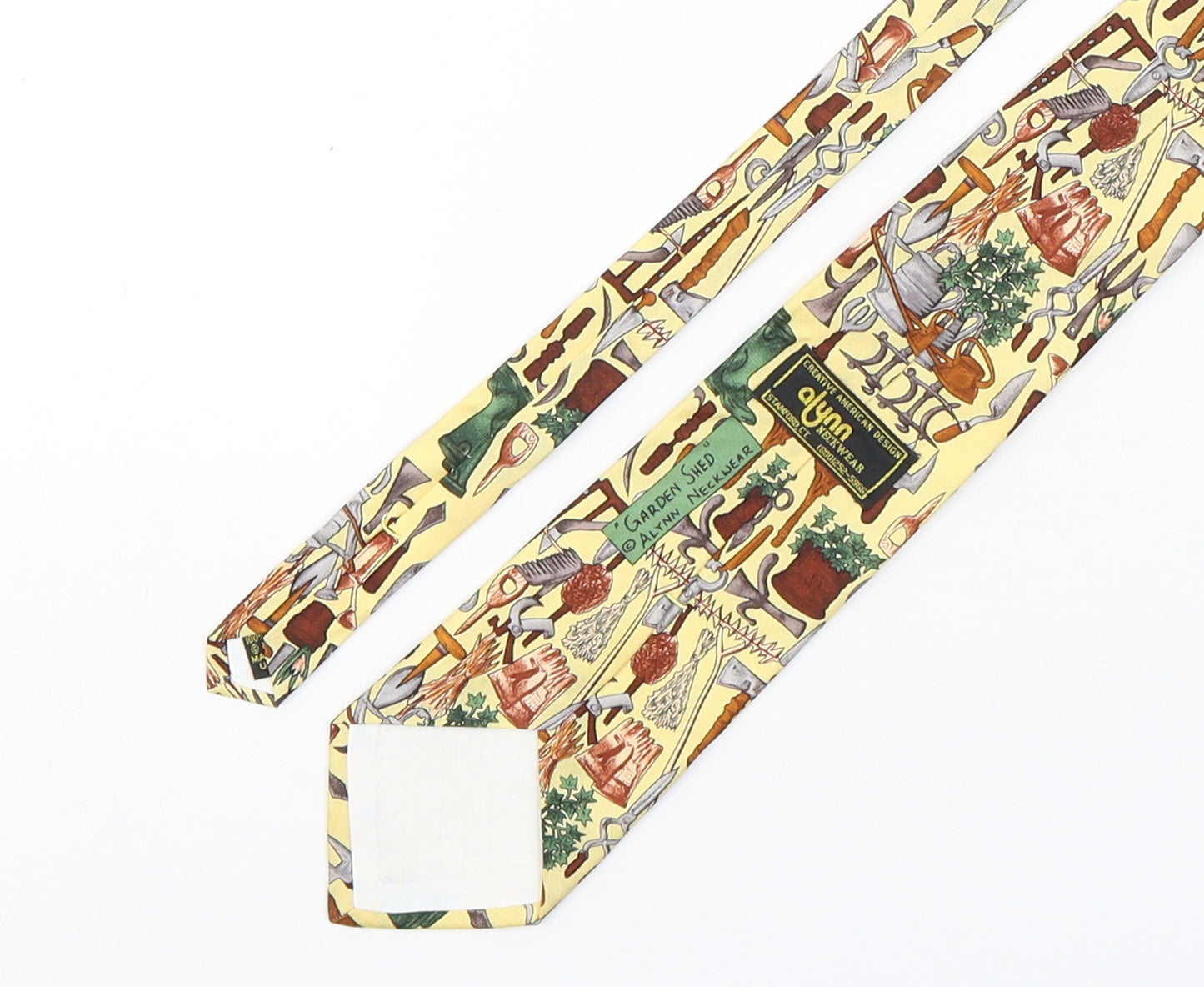 Alynn Mens Multicoloured Geometric Silk Pointed Tie One Size - Garden Shed