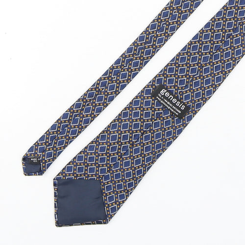 Genesis Mens Multicoloured Geometric Silk Pointed Tie One Size - Sainsbury's