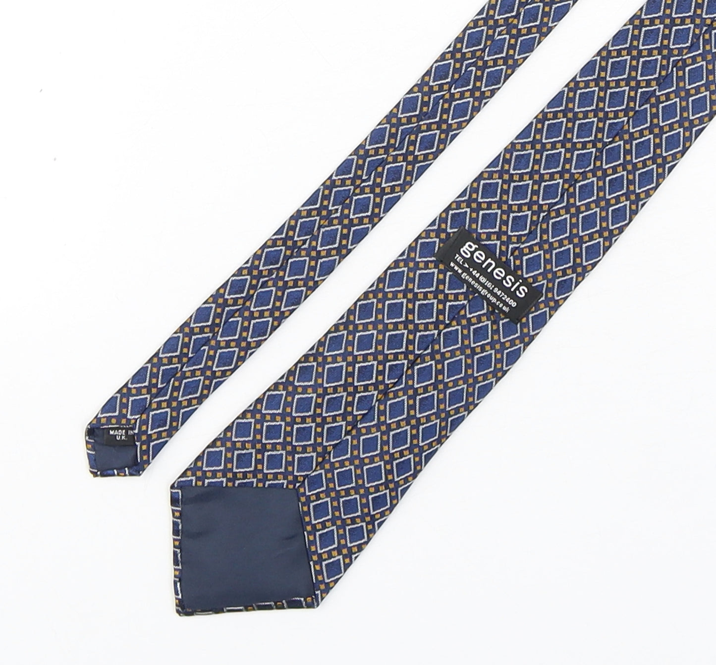 Genesis Mens Multicoloured Geometric Silk Pointed Tie One Size - Sainsbury's