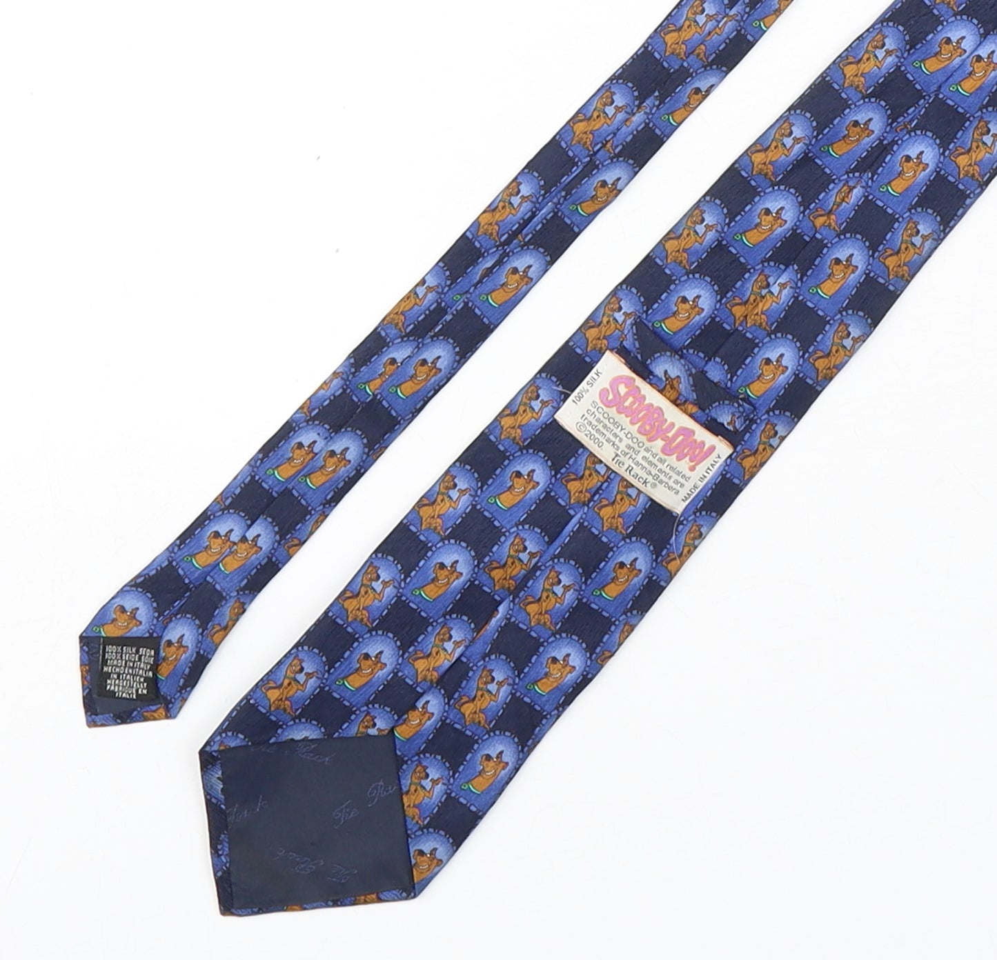 Scooby Doo Mens Multicoloured Geometric Silk Pointed Tie One Size