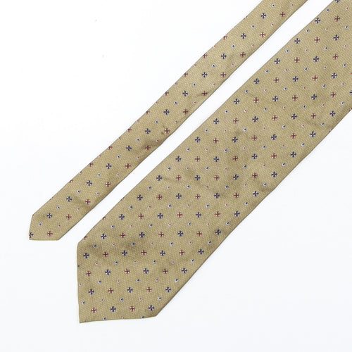 Preworn Mens Multicoloured Geometric Silk Pointed Tie One Size