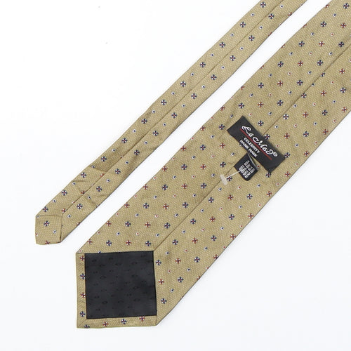 Preworn Mens Multicoloured Geometric Silk Pointed Tie One Size
