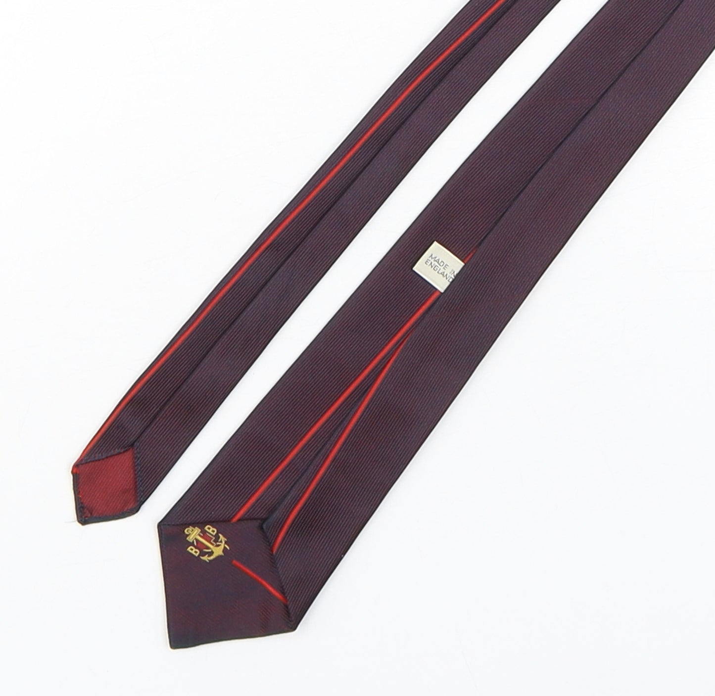 PreWorn  Mens Multicoloured Striped Polyester Pointed Tie One Size