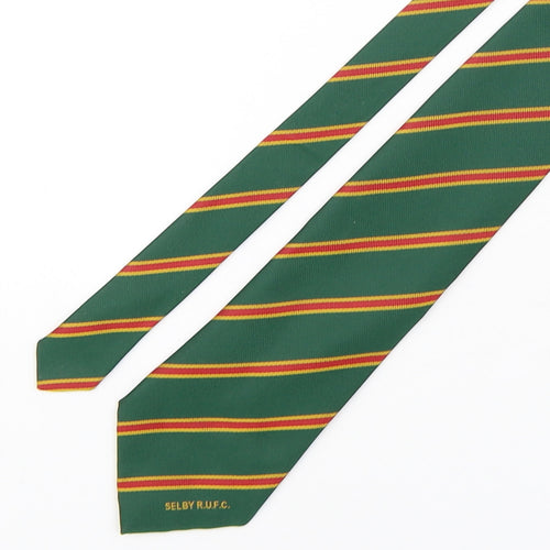 PreWorm Mens Multicoloured Striped Polyester Pointed Tie One Size - Selby R.U.F.C