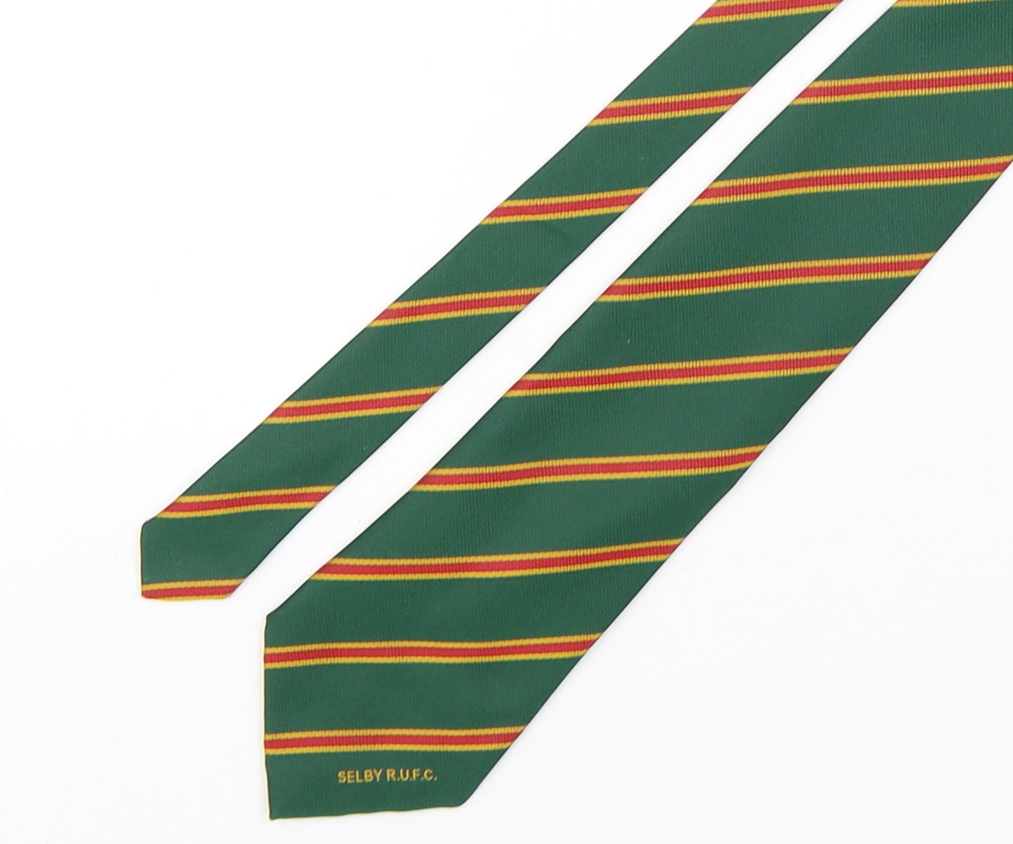 PreWorm Mens Multicoloured Striped Polyester Pointed Tie One Size - Selby R.U.F.C