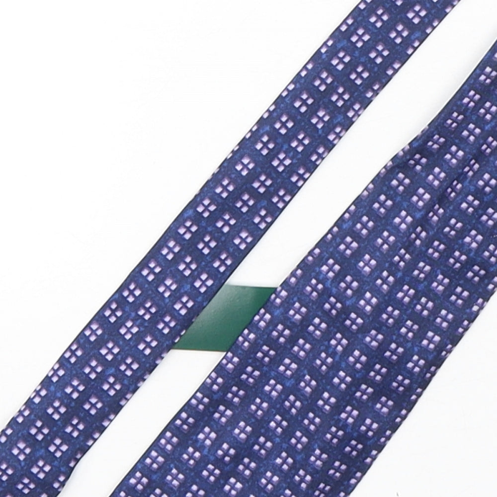 Marks and Spencer Mens Purple Plaids & Checks Polyester Pointed Tie One Size