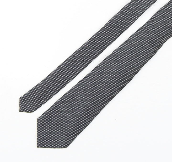 Burton  Mens Grey Polka Dot Polyester Pointed Tie One Size