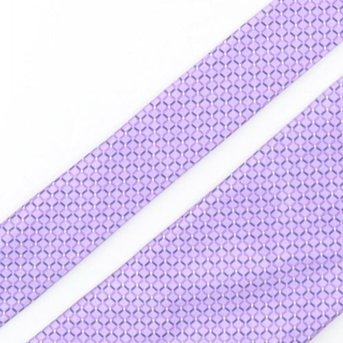 Marks and Spencer Mens Purple Geometric Silk Pointed Tie One Size