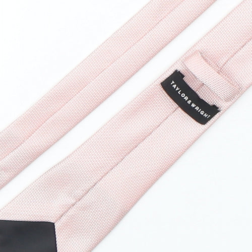 Taylor & Wright Mens Pink Grenadine Polyester Pointed Tie One Size