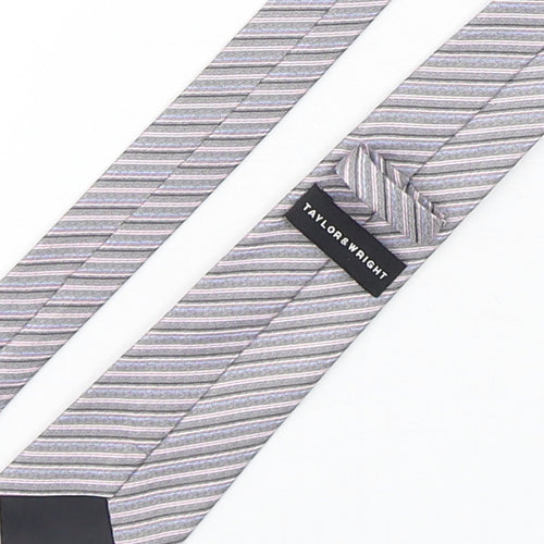Taylor & Wright Mens Multicoloured Striped Polyester Pointed Tie One Size
