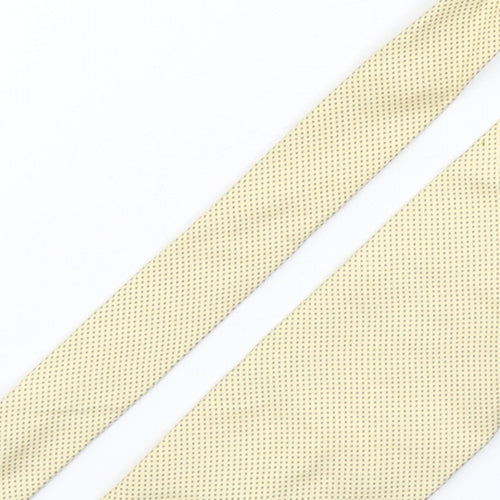 Frangi  Mens Yellow Polka Dot Silk Pointed Tie One Size