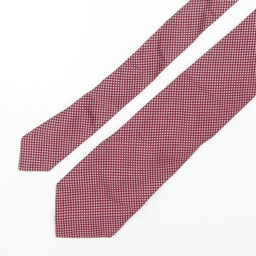 Ede & Ravenscroft Mens Red Plaids & Checks Silk Pointed Tie One Size