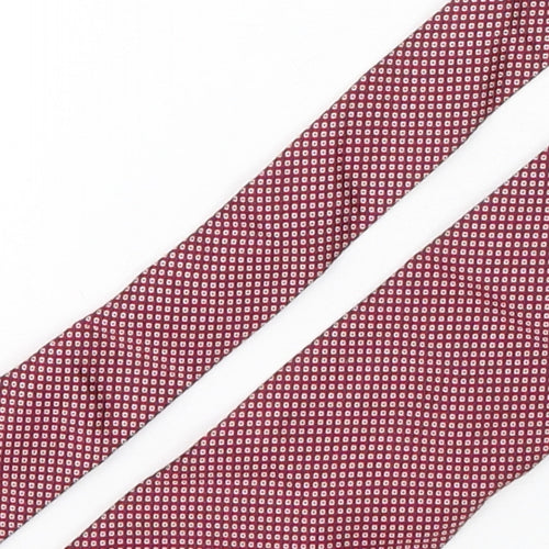 Ede & Ravenscroft Mens Red Plaids & Checks Silk Pointed Tie One Size