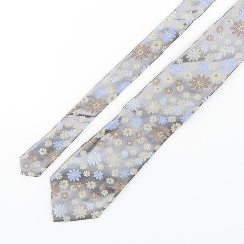 Marks and Spencer Mens Multicoloured Floral Silk Pointed Tie One Size
