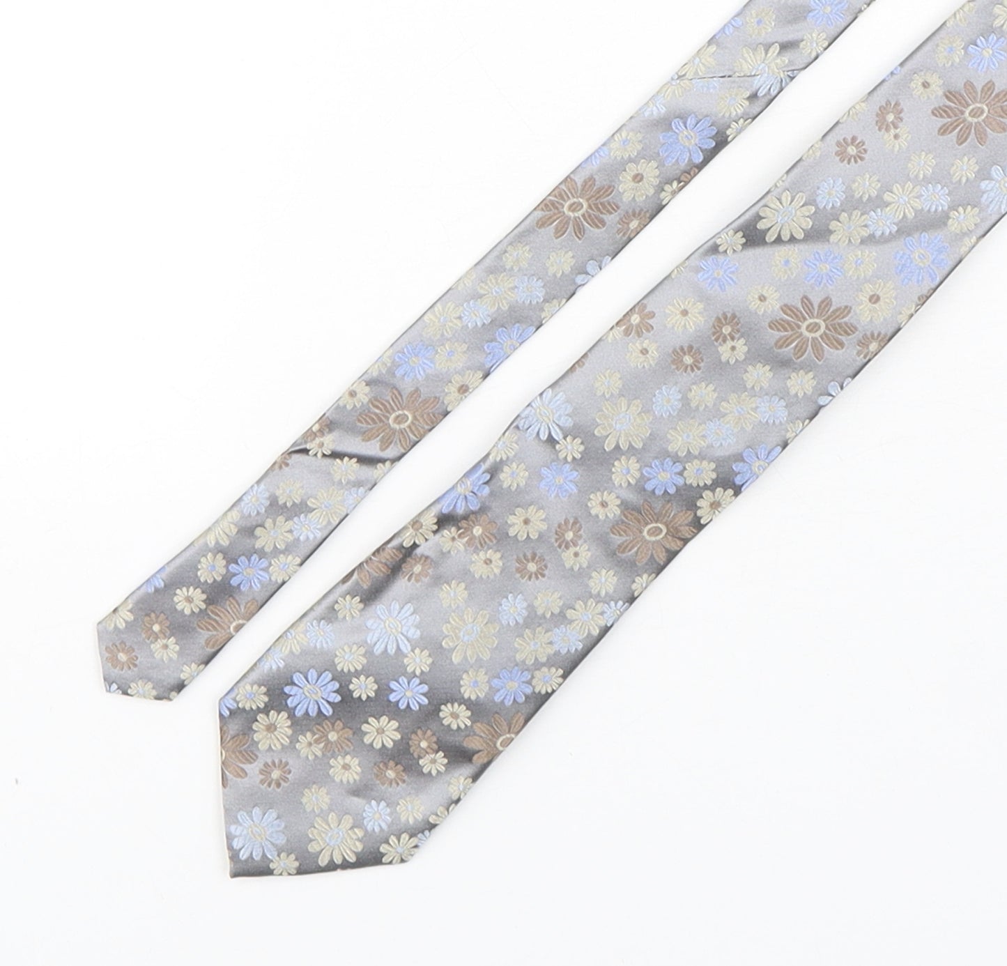 Marks and Spencer Mens Multicoloured Floral Silk Pointed Tie One Size