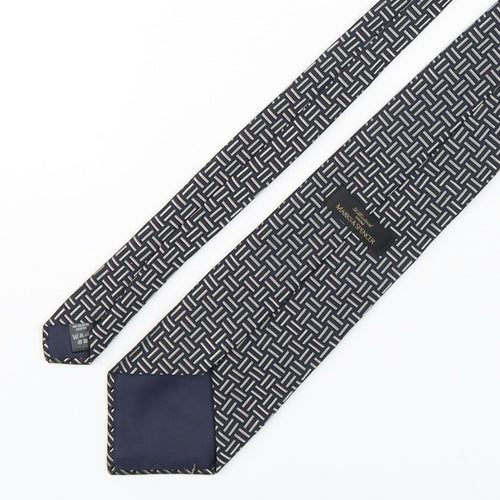 Marks and Spencer Mens Multicoloured Geometric Polyester Pointed Tie One Size