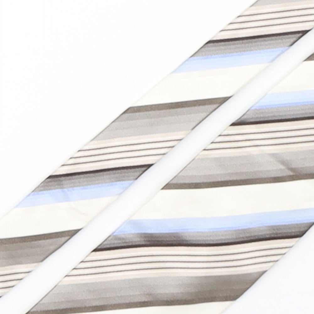 NEXT Mens Multicoloured Striped Silk Pointed Tie One Size
