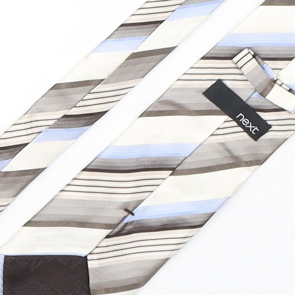 NEXT Mens Multicoloured Striped Silk Pointed Tie One Size