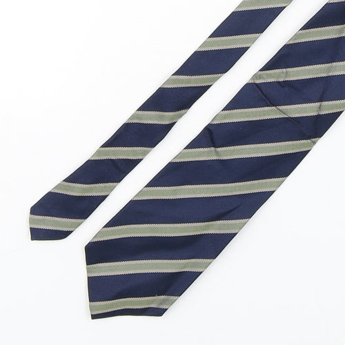 Marks and Spencer Mens Multicoloured Striped Silk Pointed Tie One Size