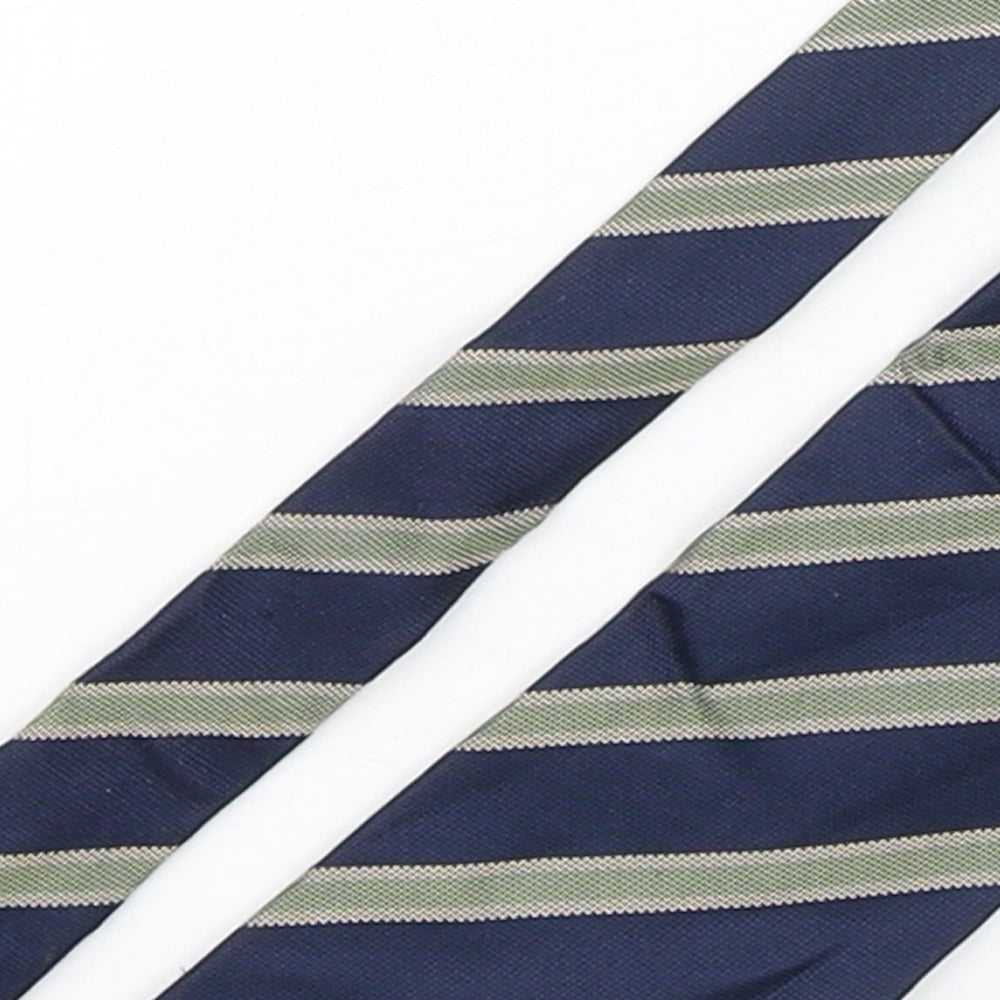 Marks and Spencer Mens Multicoloured Striped Silk Pointed Tie One Size