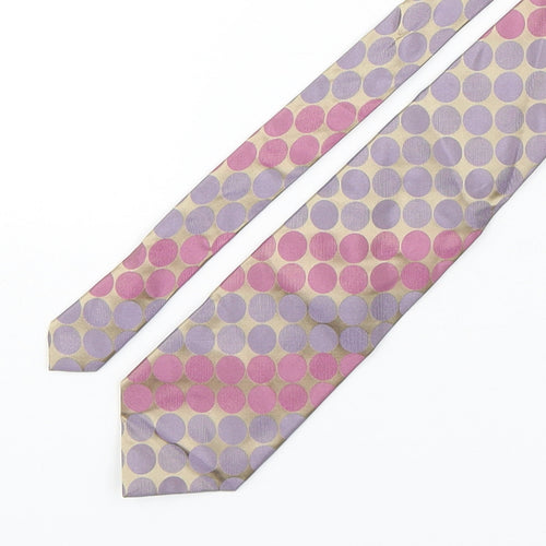 Thomas Nash  Mens Multicoloured Polka Dot Silk Pointed Tie One Size