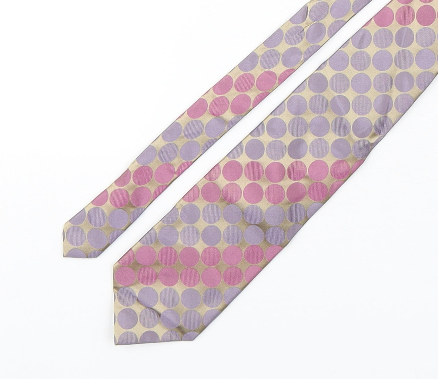 Thomas Nash  Mens Multicoloured Polka Dot Silk Pointed Tie One Size