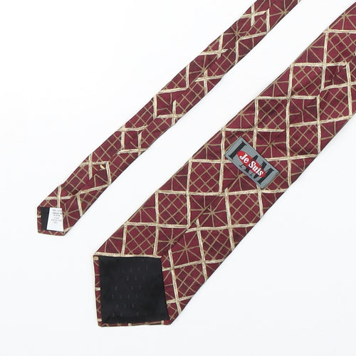 Je Suis Mens Multicoloured Plaids & Checks Silk Pointed Tie One Size
