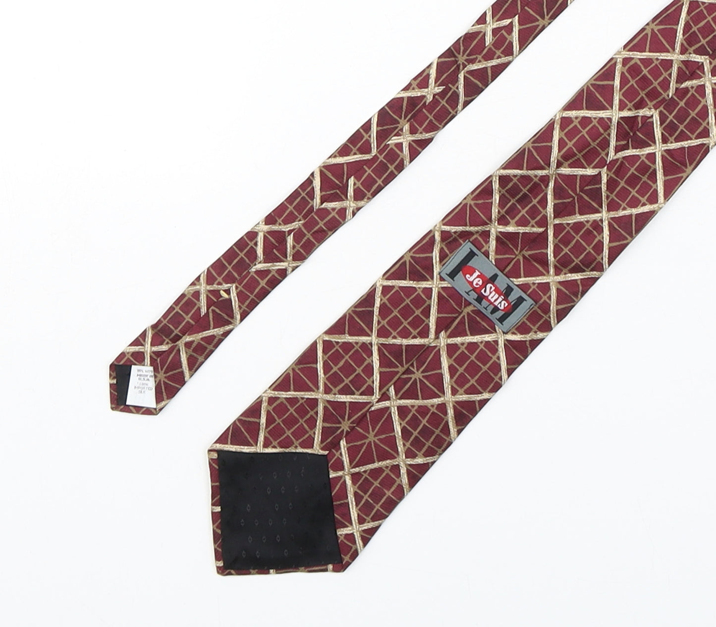 Je Suis Mens Multicoloured Plaids & Checks Silk Pointed Tie One Size