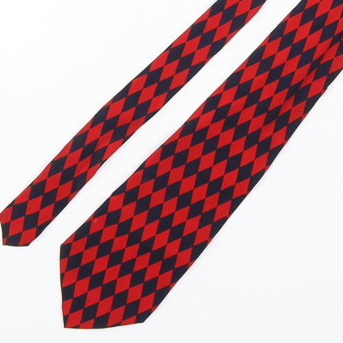 Jose Piscador Mens Multicoloured Plaids & Checks Silk Pointed Tie One Size